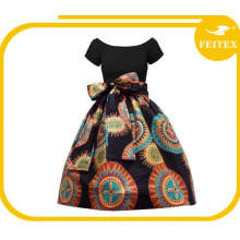 Tecido africano popular de cera atacado tecido africano impresso para vestido de festa feminino